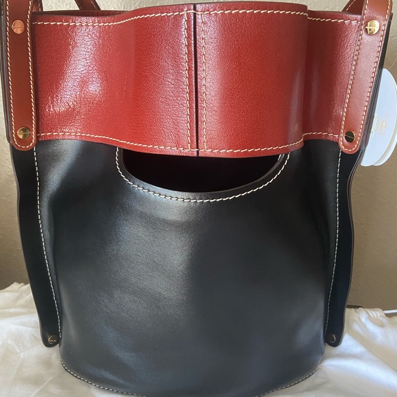 Chloé Aby Bicolor Leather Bucket Bag - Picture 6 of 12